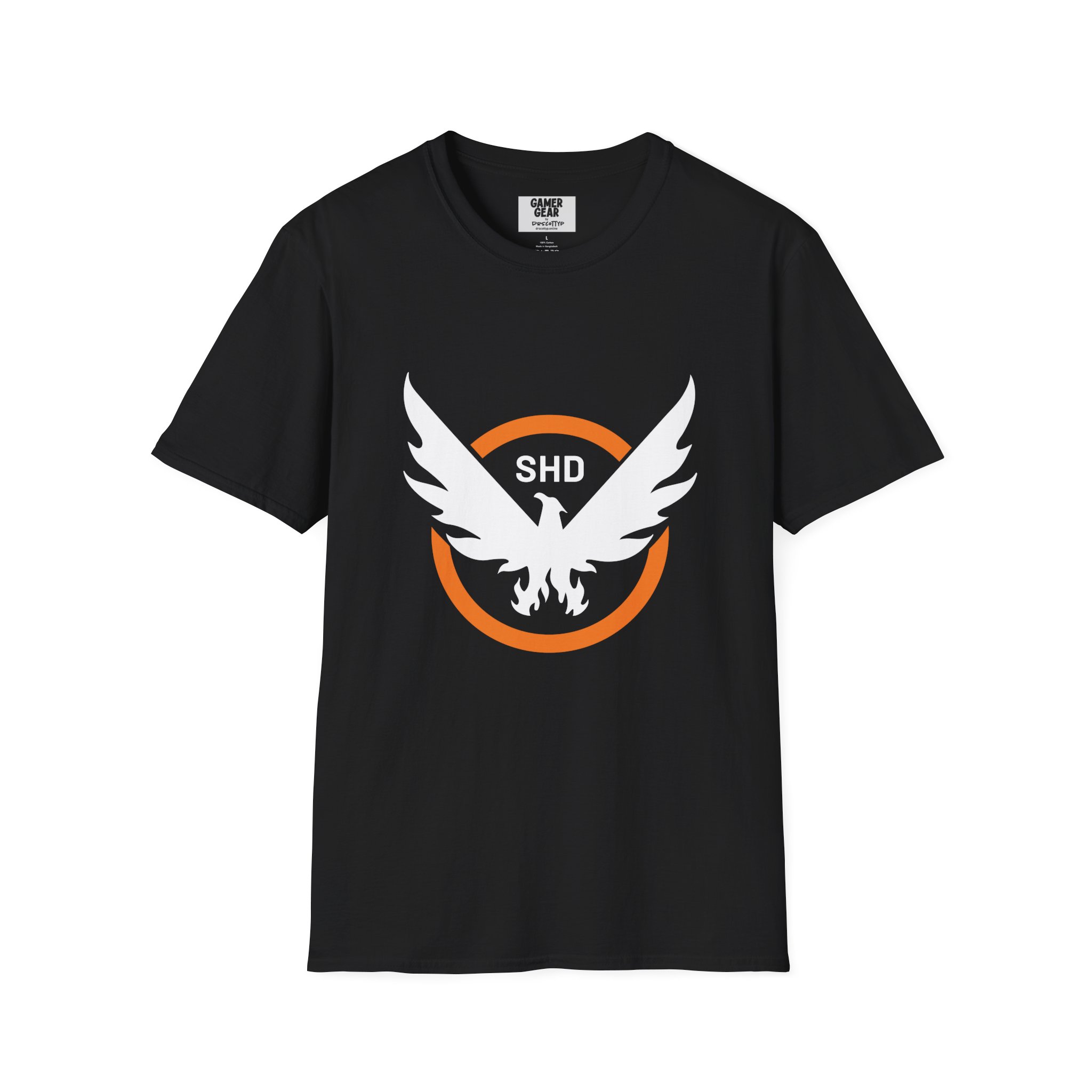 Division2 T-Shirt Dark – SHD Emblem White and Orange