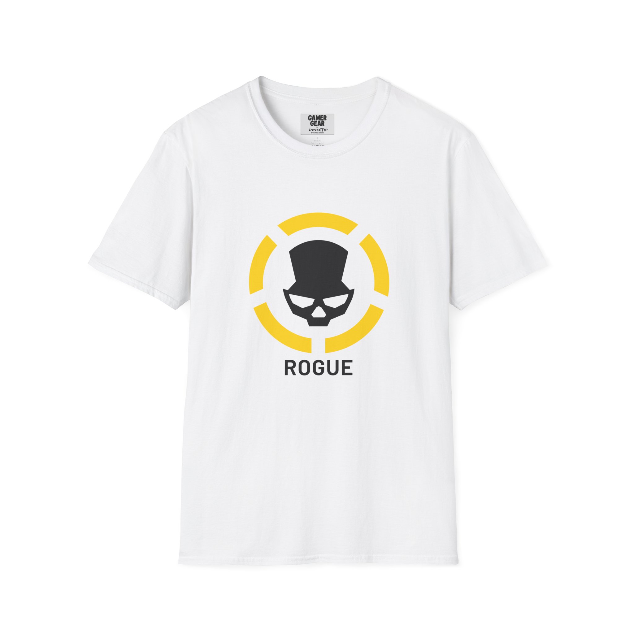 Division2 T-Shirt Lite – Black Rogue Skull with Yellow Target