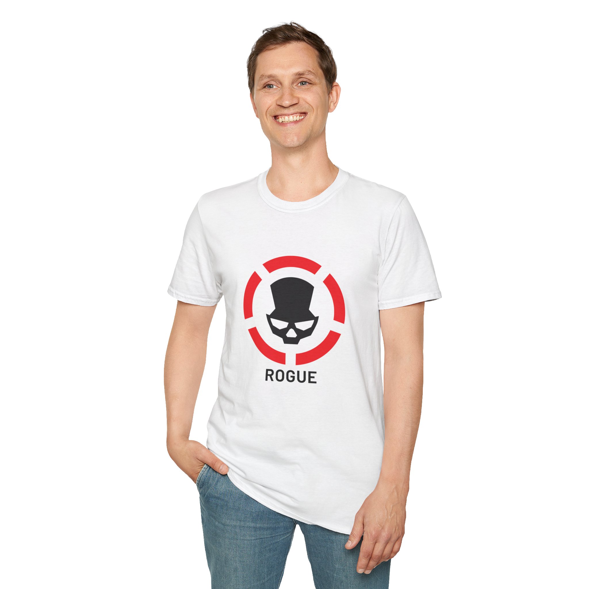 Division2 T-Shirt Lite – Black Rogue Skull with Red Target