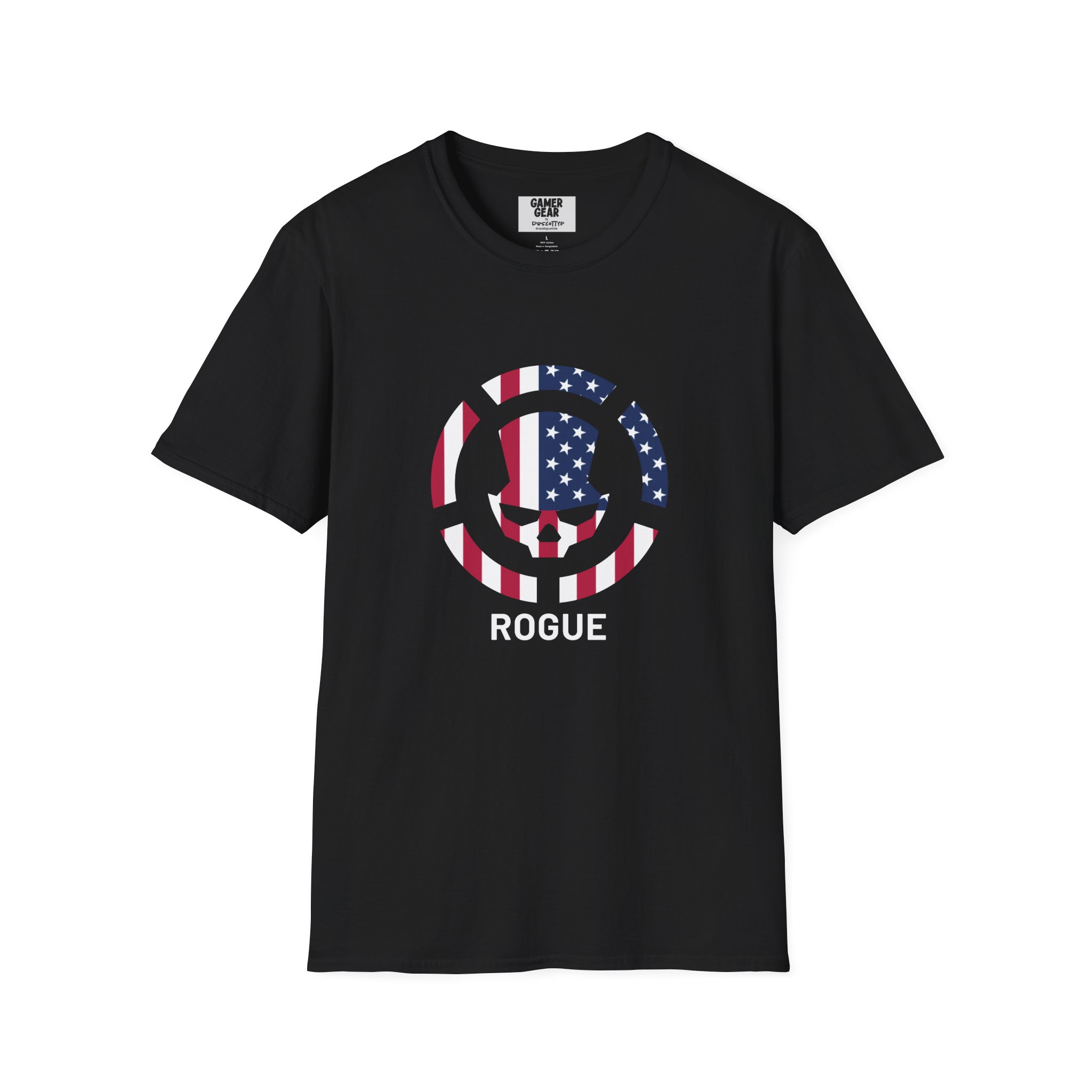 Division2 T-Shirt Dark – US Flag Rogue Skull with US Flag Target