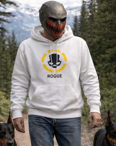 Division2 Hoodie Lite – Black Rogue Skull with Yellow Target