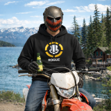 Division2 Hoodie Dark – White Rogue Skull with Yellow Target