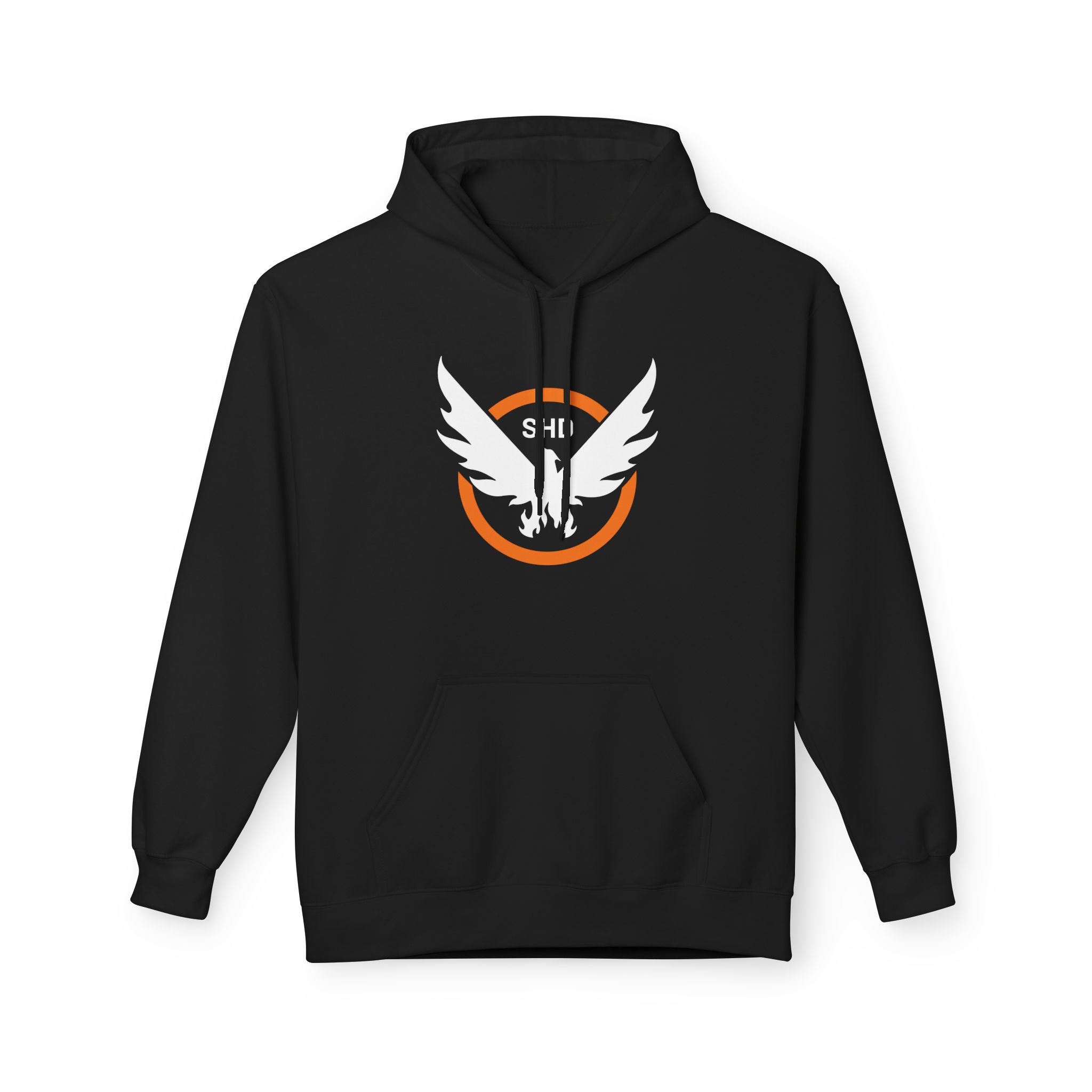 Division2 Hoodie Dark – SHD Emblem White and Orange