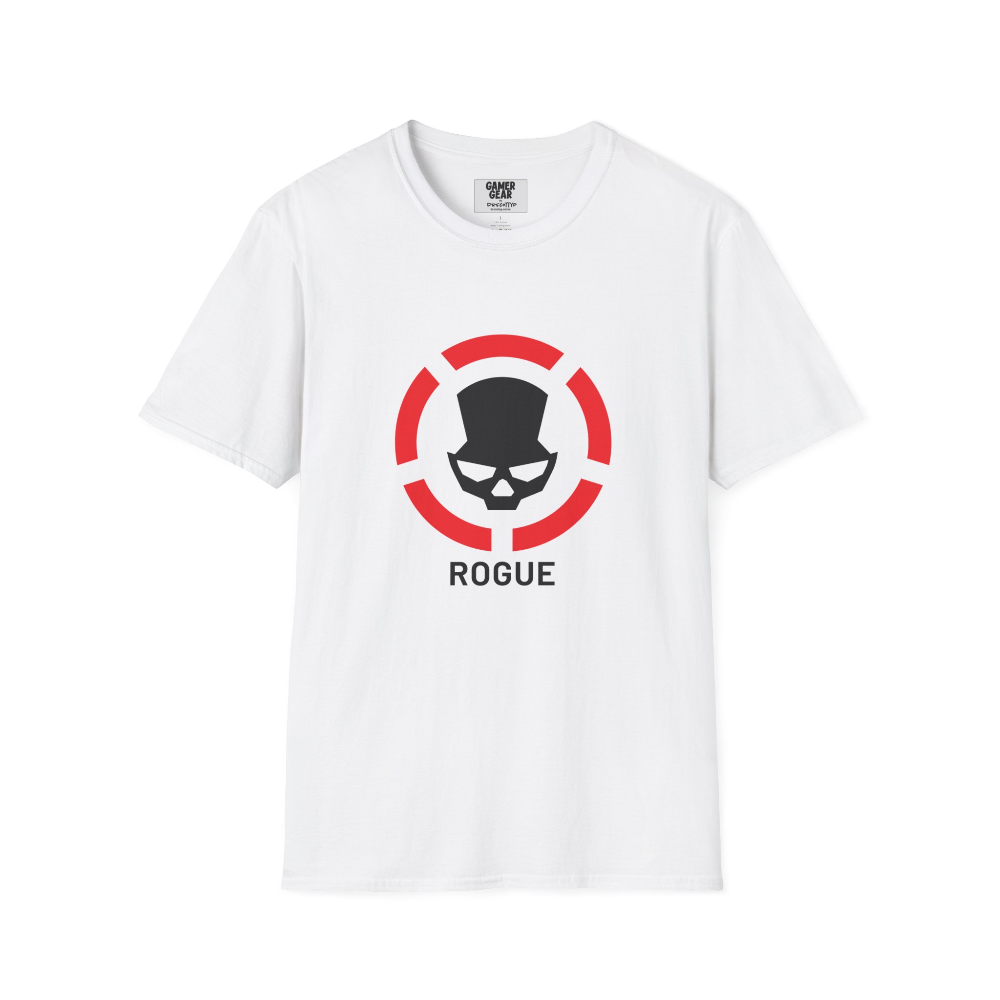 Division2 T-Shirt Lite – Black Rogue Skull with Red Target