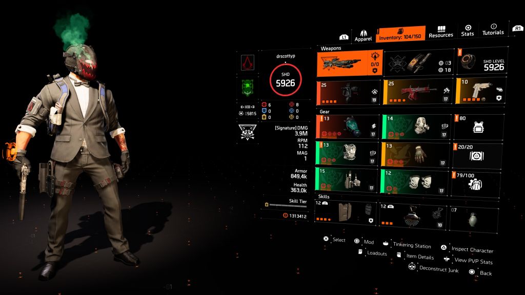 Tom Clancy's The Division® 2 DrScottyP Striker Raid Crossbow Build