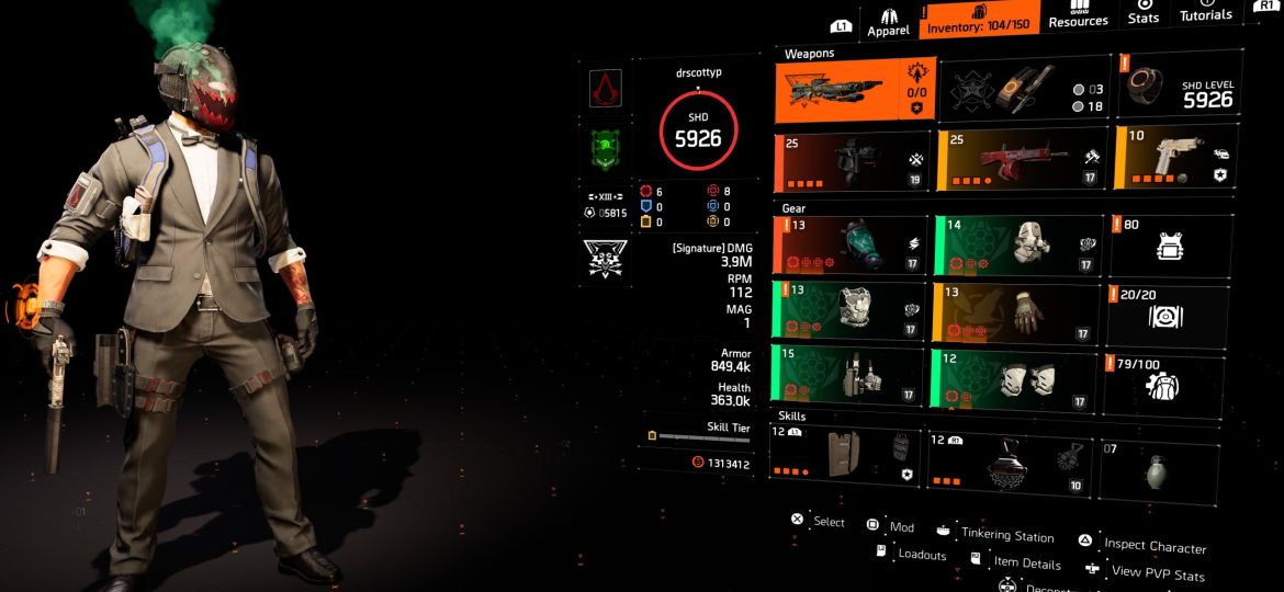 Tom Clancy's The Division® 2 DrScottyP Striker Raid Crossbow Build