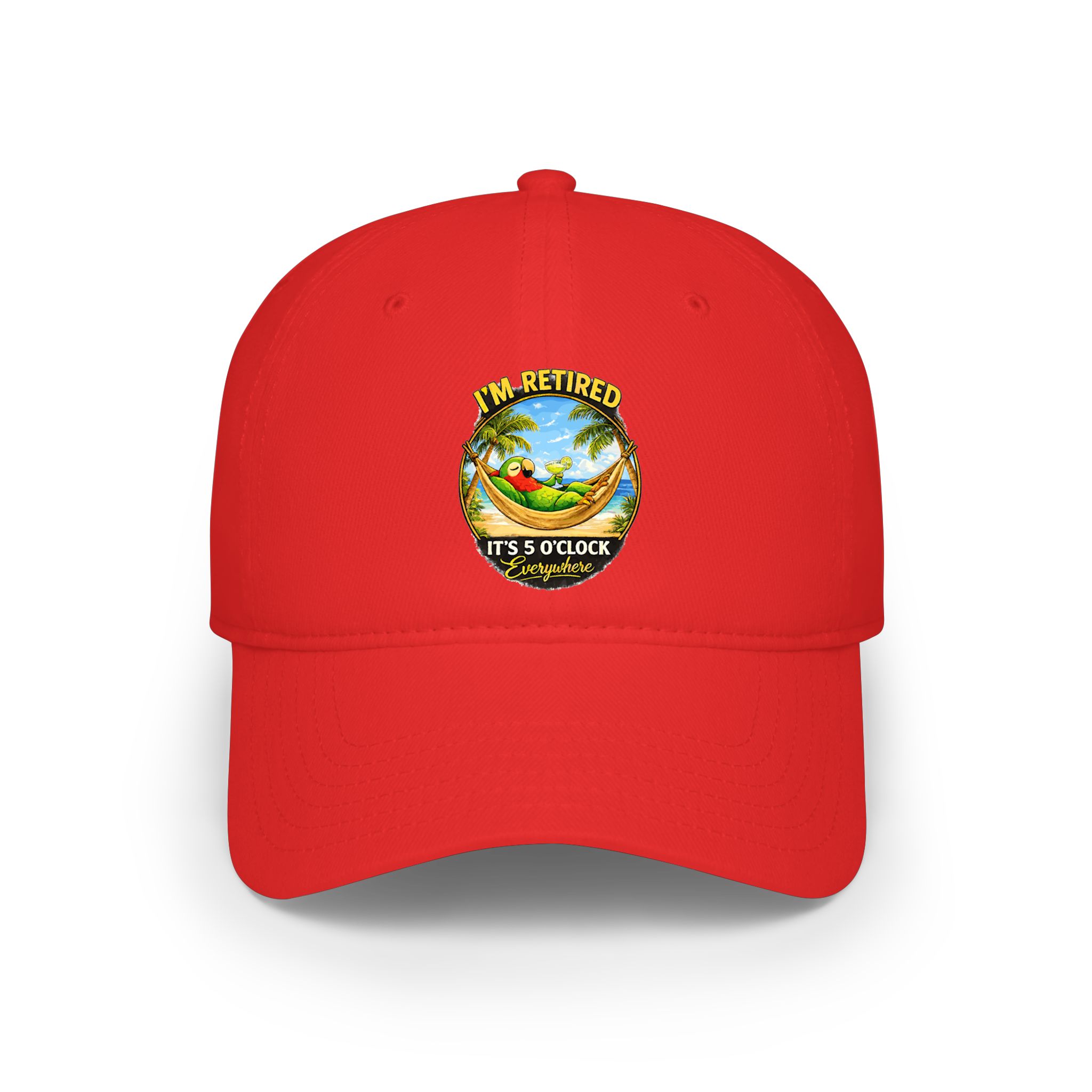 Retired It’s 5 O’Clock Baseball Cap — Tropical Hammock Retirement Hat